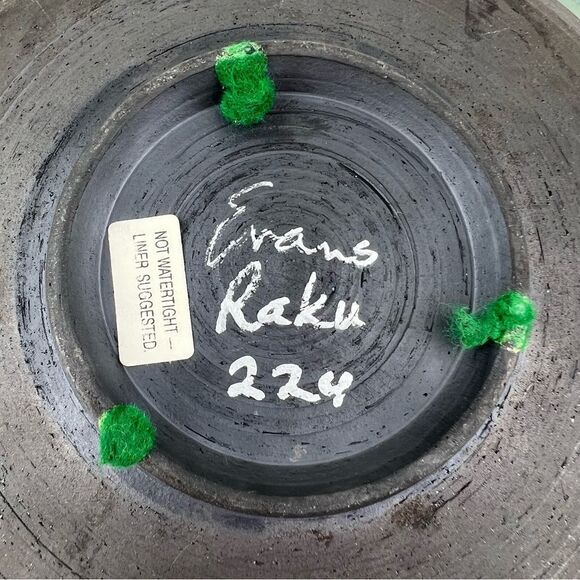 Tony Evans Raku Studio Pottery Bowl Vase  Centerpiece #224 - Picture 5 of 7